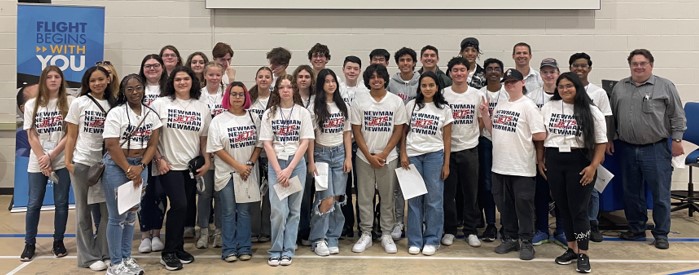 Group Photo of 2024 ISSP students visiting Spirit Aerosystems