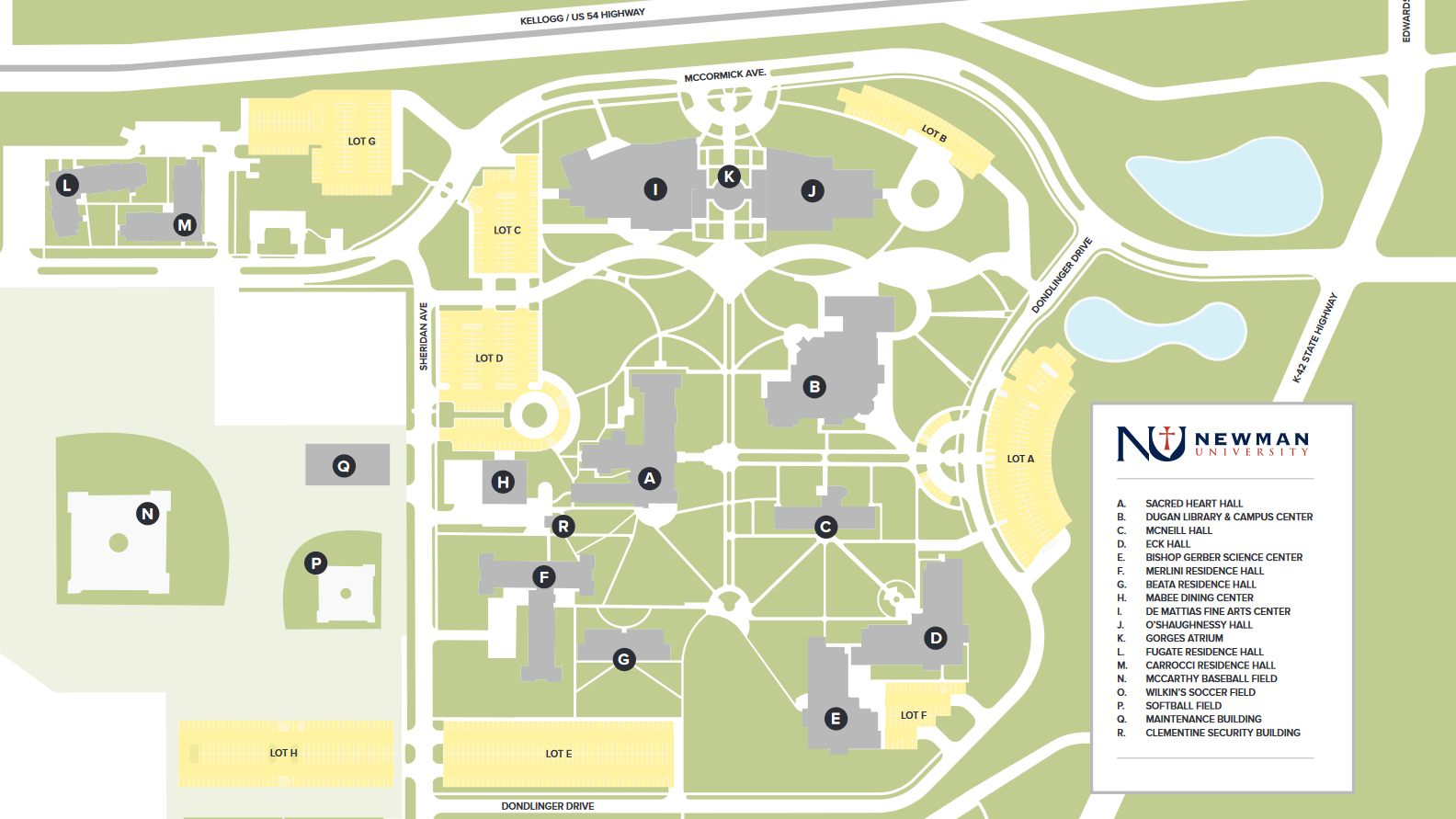Newman University Campus Map
